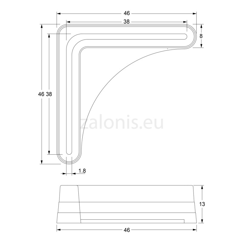 ΠΕΛΜΑ ΓΩΝΙΑΚΟ 35x35 / ΜΑΥΡΟ 