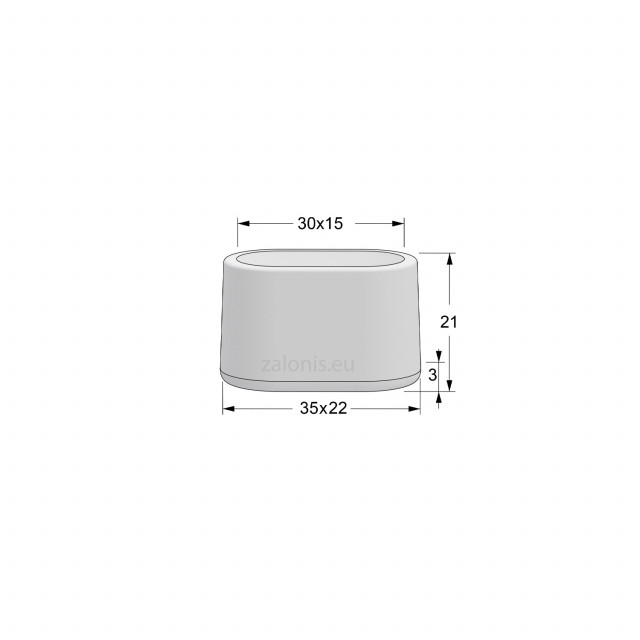 ΟΒΑΛ ΠΕΛΜΑ PVC ΕΞΩΤΕΡΙΚΟ / 30x15 / ΛΕΥΚΟ