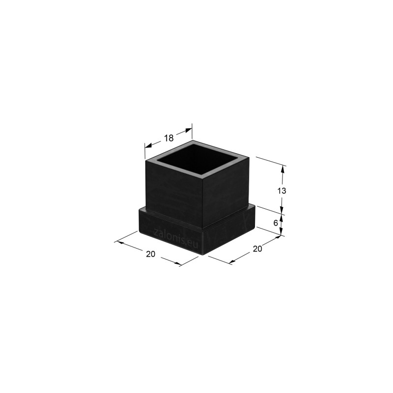 ΤΑΠΑ ΧΩΝΕΥΤΗ ΜΑΥΡΗ / 20x20