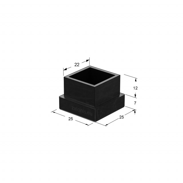 ΤΑΠΑ ΧΩΝΕΥΤΗ ΜΑΥΡΗ / 25x25