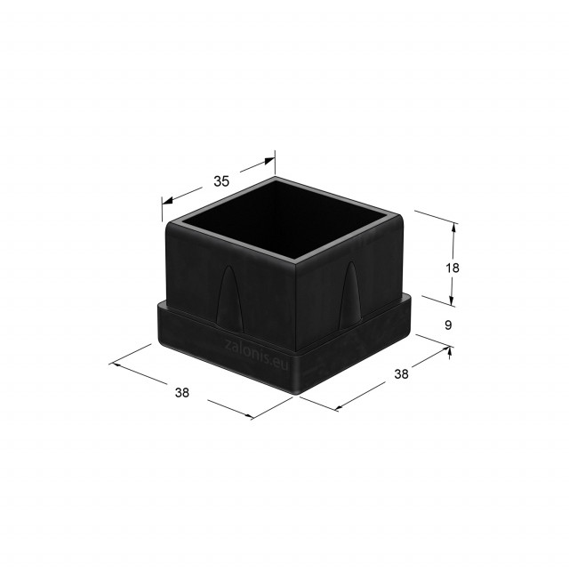 ΤΑΠΑ ΧΩΝΕΥΤΗ ΜΑΥΡΗ / 38x38
