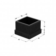 ΤΑΠΑ ΧΩΝΕΥΤΗ ΜΑΥΡΗ / 40x40