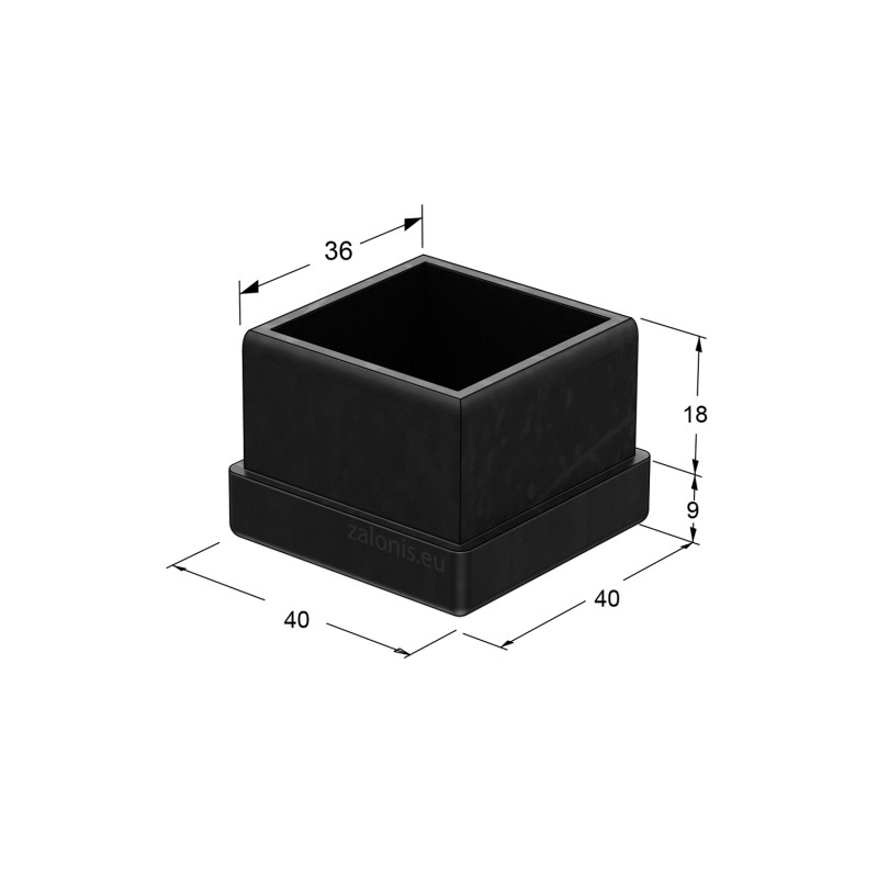 ΤΑΠΑ ΧΩΝΕΥΤΗ ΜΑΥΡΗ / 40x40