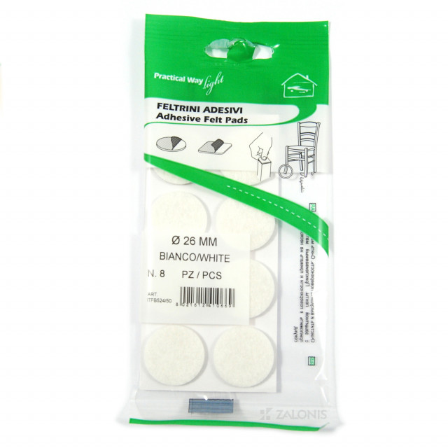 ΤΣΟΧΑΚΙΑ ΕΠΙΠΛΩΝ ΣΤΡΟΓΓΥΛΑ Φ.26 / ΛΕΥΚΟ / 8 ΤΕΜΑΧΙΑ