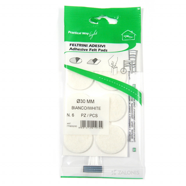 ΤΣΟΧΑΚΙΑ ΕΠΙΠΛΩΝ ΣΤΡΟΓΓΥΛΑ Φ.30 / ΛΕΥΚΟ / 6 ΤΕΜΑΧΙΑ