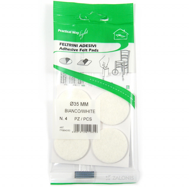 ΤΣΟΧΑΚΙΑ ΕΠΙΠΛΩΝ ΣΤΡΟΓΓΥΛΑ Φ.35 / ΛΕΥΚΟ / 4 ΤΕΜΑΧΙΑ