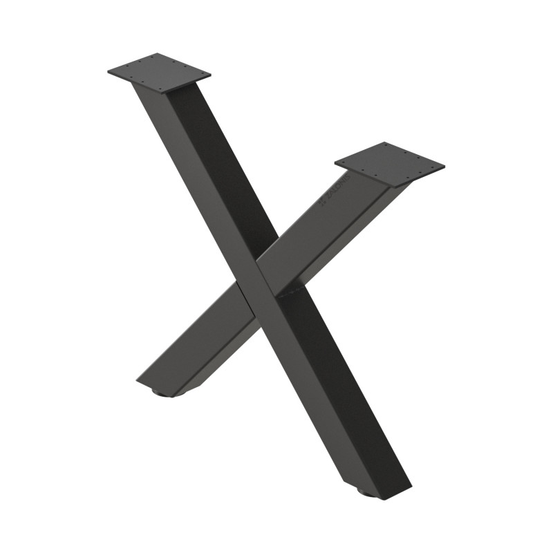 ΠΟΔΙ ΤΡΑΠΕΖΙΟΥ X m.680 80x80 Η. 710 / ΜΑΥΡΟ ΜΑΤ