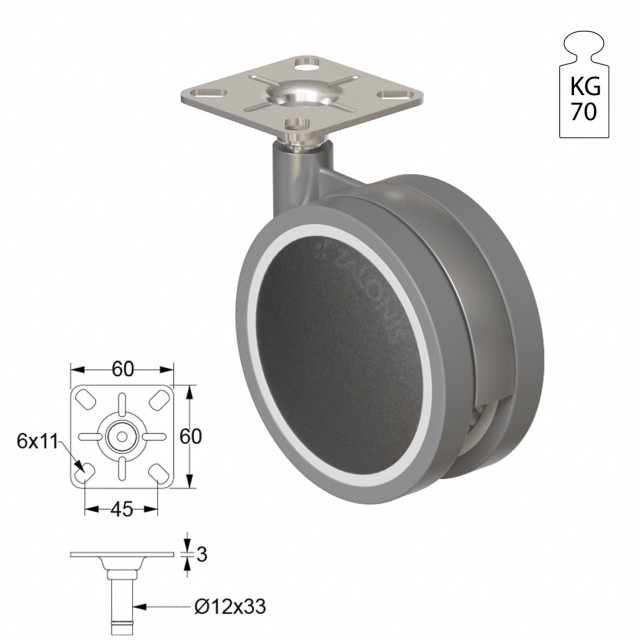 ΡΟΔΑ SR METAL Φ.100 Υ.125