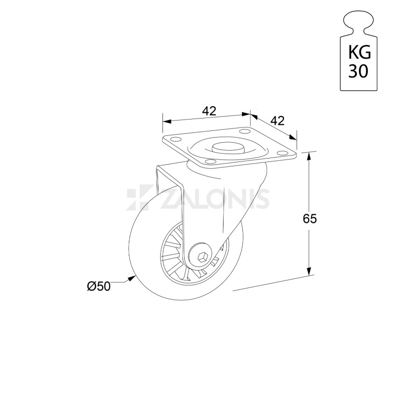 ΔΙΑΚΟΣΜΗΤΙΚΗ ΡΟΔΑ ΕΠΙΠΛΩΝ ΔΙΑΦΑΝΗ 305 Φ.50 / Υ.65 / 30KG