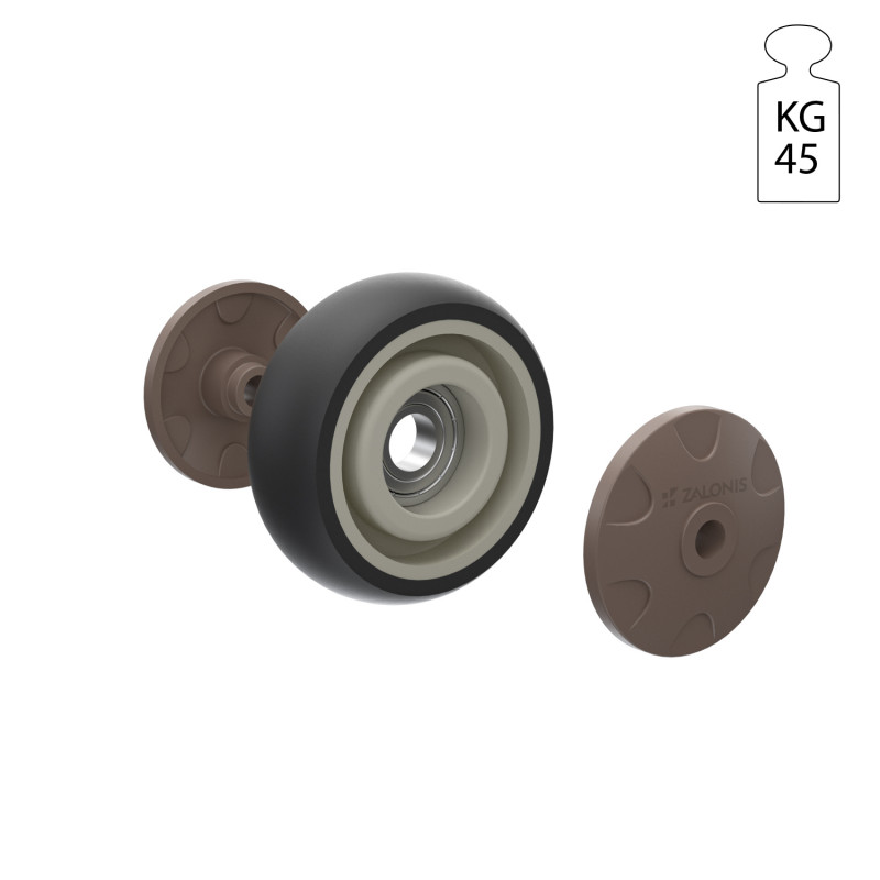 ΡΟΔΑ ΜΕΣΑΙΟΥ ΤΥΠΟΥ 205 Φ.63 ΜΕ ΦΡΕΝΟ / Υ.90 / 45KG