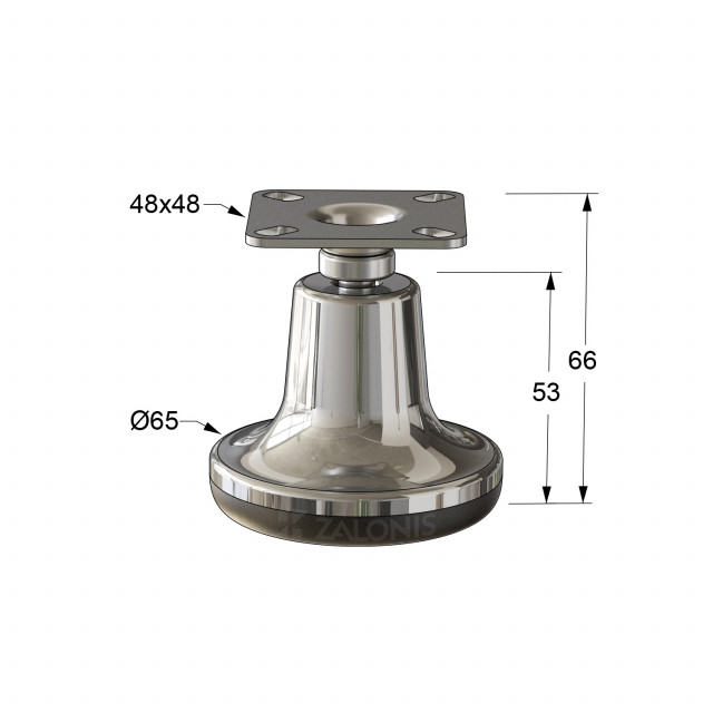 ΠΟΔΑΡΑΚΙ ΓΡΑΦΕΙΟΥ Φ.65 Y.53 / ΠΛΑΚΑ 48x48