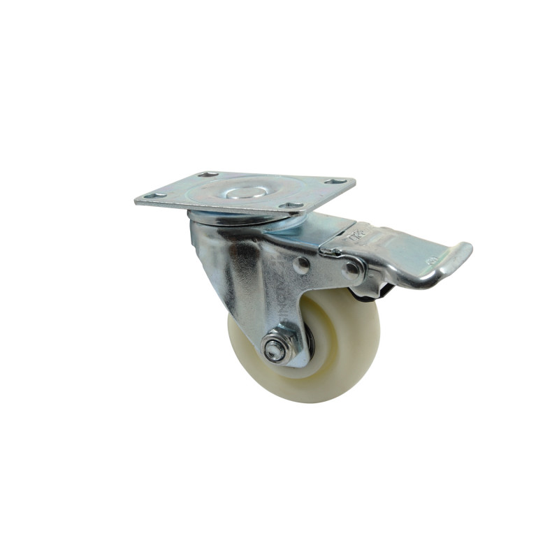 ΡΟΔΑ m.135 ΒΑΡΕΩΣ ΤΥΠΟΥ ΜΕ ΦΡΕΝΟ / Φ.75 / ΠΛΑΚΑ 63x92 / Υ.105 / 80Kg