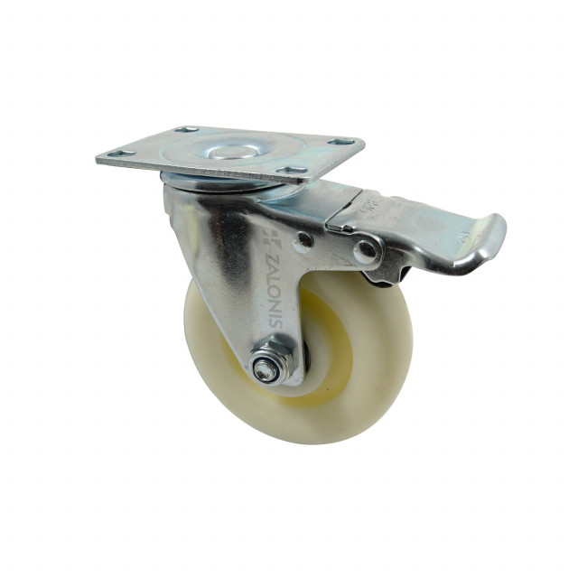 ΡΟΔΑ m.135 ΒΑΡΕΩΣ ΤΥΠΟΥ ΜΕ ΦΡΕΝΟ / Φ.100 / ΠΛΑΚΑ 63x92 / Υ.130 / 90Kg