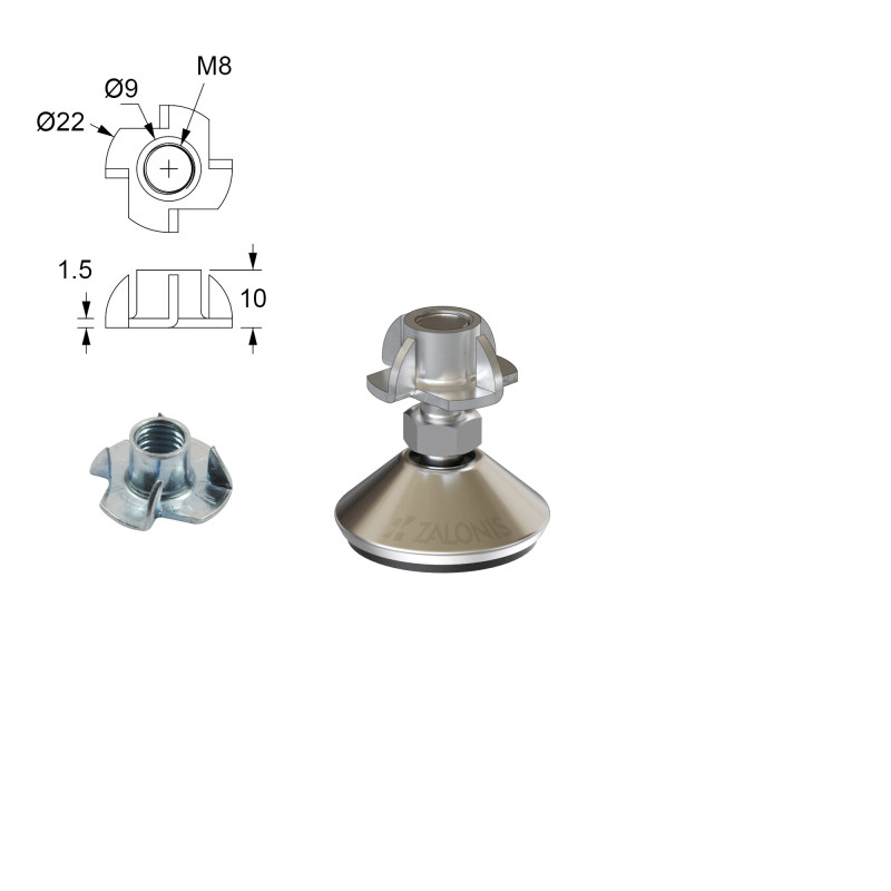 ΡΕΓΟΥΛΑΤΟΡΟΣ ΜΕΤΑΛΛΙΚΟΣ Μ8 / ΕΠΙΚΛΙΝΗΣ 