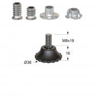 ΡΕΓΟΥΡΑΤΟΡΟΣ Μ8 Φ36 ΜΑΥΡΟ
