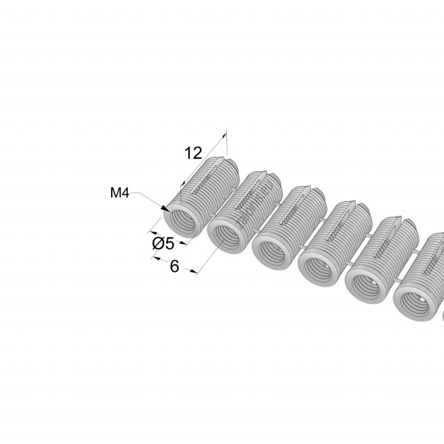 ΠΛΑΣΤΙΚΟ ΟΥΠΑΤ ΞΥΛΟΥ / Φ.5x12mm ΣΕ ΤΑΙΝΙΑ