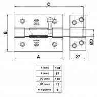 ΣΥΡΤΗΣ ΑΝΟΞΕΙΔΩΤΟΣ 454-100 / ΙΝΟΞ ΜΑΤ