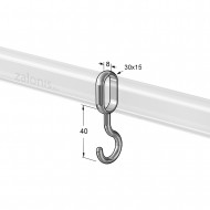 ΓΑΝΤΖΟΣ ΓΙΑ ΟΒΑΛ ΣΩΛΗΝΑ 30x15 / ΧΡΩΜΙΟ