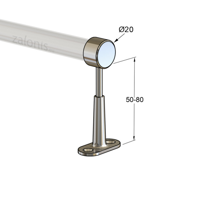 ΡΥΘΜΙΖΟΜΕΝΟ ΣΤΗΡΙΓΜΑ ΟΡΟΦΗΣ Φ.20 ΜΕ ΤΑΠΑ - ΧΡΩΜΙΟ
