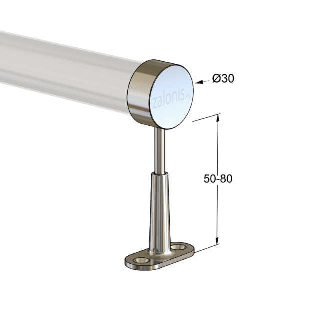 ΡΥΘΜΙΖΟΜΕΝΟ ΣΤΗΡΙΓΜΑ ΟΡΟΦΗΣ Φ.30 ΜΕ ΤΑΠΑ - ΧΡΩΜΙΟ