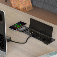 ΤΕΤΡΑΓΩΝΟ ΠΟΛΥΜΠΡΙΖΟ ΓΡΑΦΕΙΟΥ / WIRELESS CHARGER / ΜΑΥΡΟ ΜΑΤ