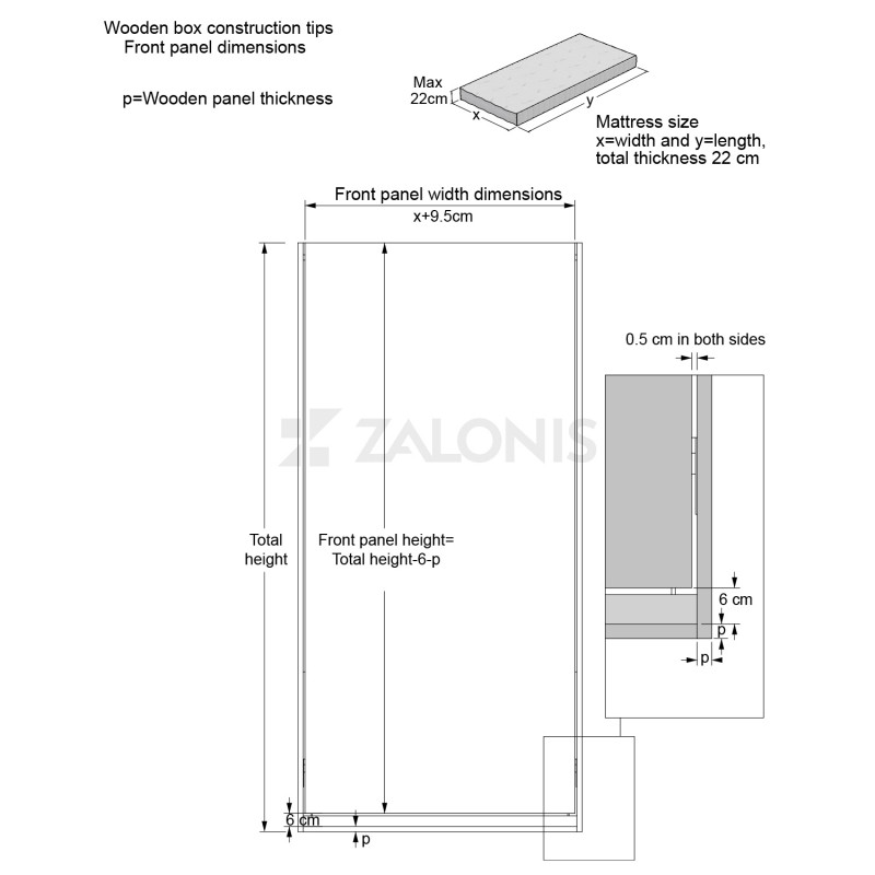 ΚΡΕΒΑΤΙ ΝΤΟΥΛΑΠΑ ΔΙΠΛΟ - ΜΗΧΑΝΙΣΜΟΣ, ΠΟΔΙ ΚΑΙ ΠΛΑΙΣΙΟ