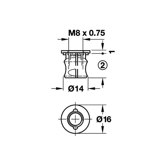 ΚΥΛΙΝΔΡΙΚΟ ΦΕΡΑΜΙ ΒΙΔΩΤΟ / M8 - 18mm