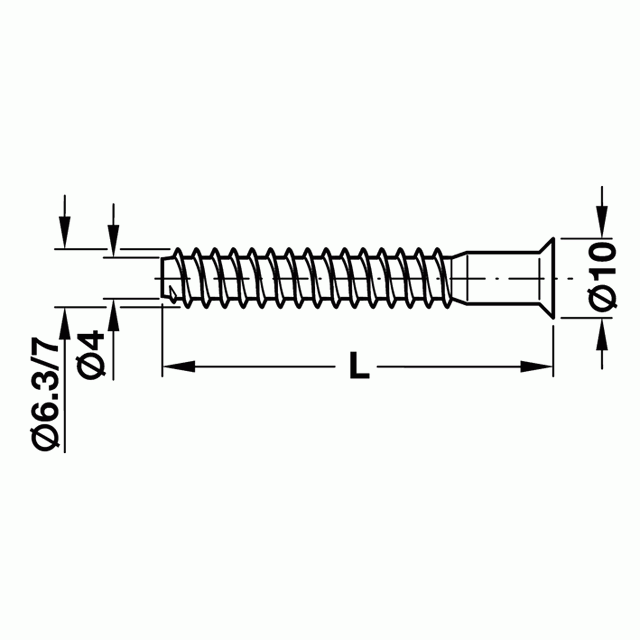 ΒΙΔΑ ΣΥΝΔΕΣΗΣ ΕΠΙΠΛΩΝ PZ3 7,0*38mm