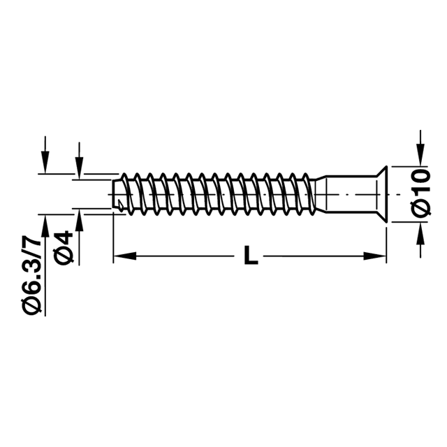 ΒΙΔΑ ΣΥΝΔΕΣΗΣ ΕΠΙΠΛΩΝ PZ3 7,0x50mm