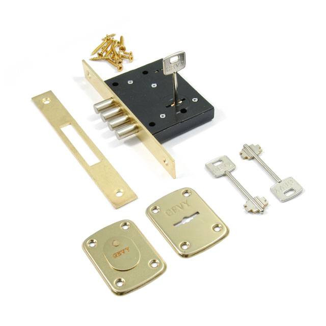 ΚΛΕΙΔΑΡΙΑ ΑΣΦΑΛΕΙΑΣ EXTRA ΧΡΗΜ. 2x4 GEVY / ΧΡΥΣΟ ΜΑΤ