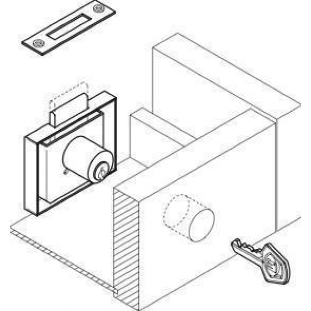 ΚΛΕΙΔΑΡΙΑ ΕΠΙΠΛΟΥ ΚΟΥΤΙΑΣΤΗ ΑΣΦΑΛΕΙΑΣ 40mm ΝΙΚΕΛ