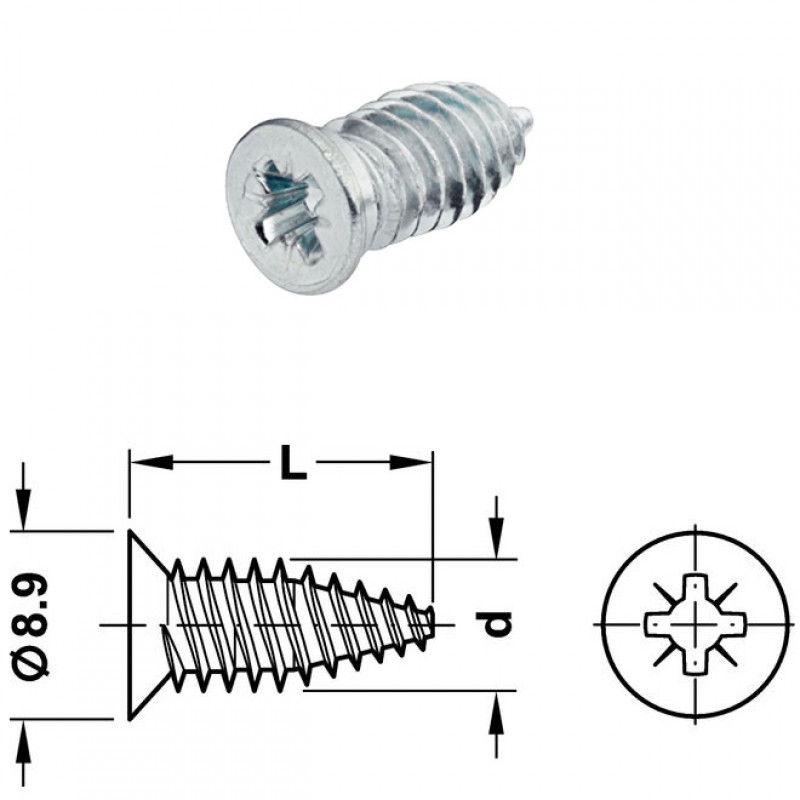 ΒΙΔΕΣ ΕΠΙΠΛΩΝ PZ2 7x13mm