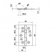 ΜΕΝΤΕΣΕΣ ΠΛΑΚΕ INOX 60x40