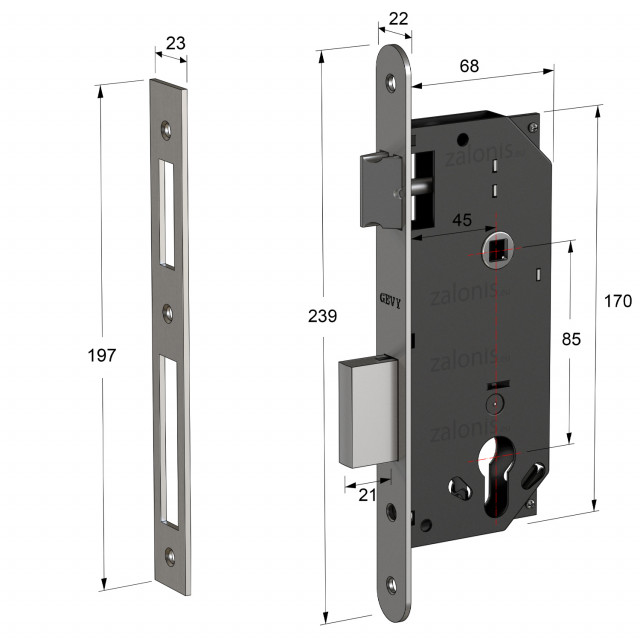ΚΛΕΙΔΑΡΙΑ ΑΣΦΑΛΕΙΑΣ GEVY / ΟΒ -ΤΕΤ / ΝΙΚΕΛ ΜΑΤ