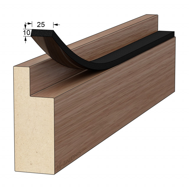 ΑΕΡΟΣΤΟΠ ΑΥΤΟΚΟΛΛΗΤΟ 25x10 ΜΑΥΡΟ 5m