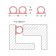 ΛΑΣΤΙΧΟ ΠΟΡΤΑΣ ΑΥΤΟΚΟΛΛΗΤΟ "Ο" / 2-6 mm / ΔΙΑΦΑΝΟ