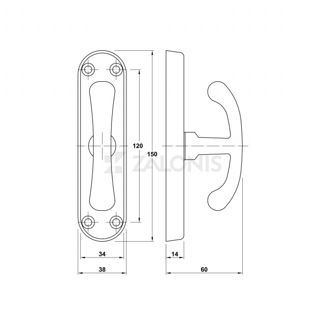 ΓΡΥΛΛΟΣ ΠΑΡΑΘΥΡΟΥ ΔΙΑΚΟΣΜΗΤΙΚΟΣ / ΜΑΥΡΟ