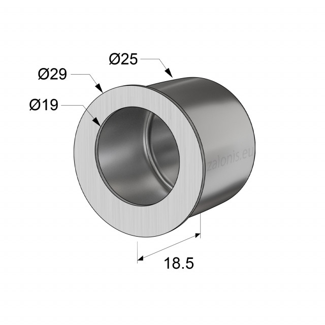 ΧΟΥΦΤΑΚΙ ΧΩΝΕΥΤΟ ΣΤΡΟΓΓΥΛΟ Φ.29 ΝΙΚΕΛ ΜΑΤ