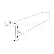 ΠΛΑΣΤΙΚΟ ΠΡΟΦΙΛ ΓΩΝΙΑ 30x30 ΜΑΥΡΟ 280cm