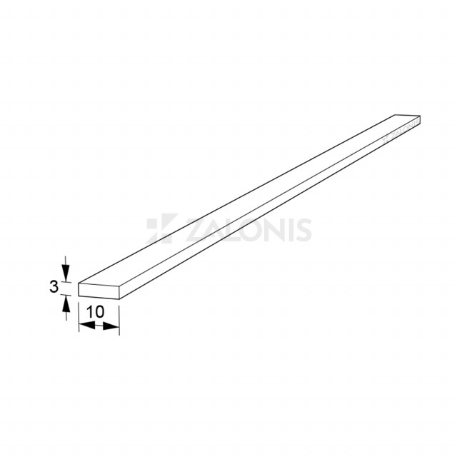 ΛΑΜΑ ΑΛΟΥΜΙΝΙΟΥ 10x3 ΑΝΟΔΙΩΜΕΝΗ