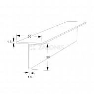ΤΑΦ ΑΛΟΥΜΙΝΙΟΥ 30x30 / 1.5mm / ΑΝΟΔΙΩMENO