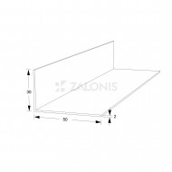 ΓΩΝΙΑ ΑΛΟΥΜΙΝΙΟΥ ΑΝΙΣΟΣΚΕΛΗΣ 50x30 ΑΝΟΔΙΩΜΕΝΗ