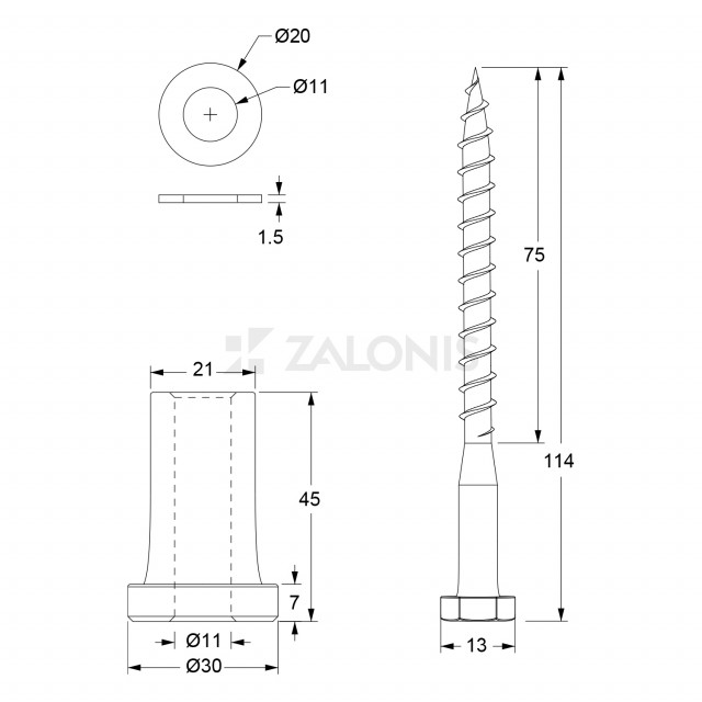 ΑΠΟΣΤΑΤΗΣ ΑΧΥΡΩΝΑ Φ.20x45