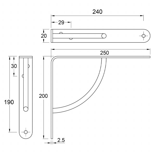 ΓΩΝΙΑ ΡΑΦΙΟΥ 25x20cm ΓΚΡΙ / 90Kg