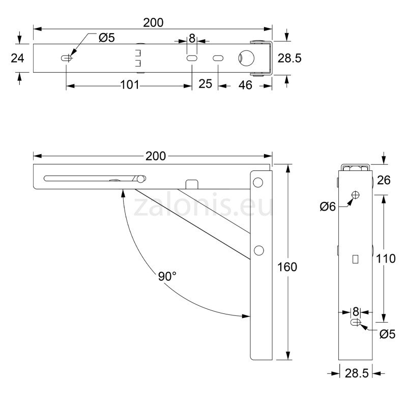 ΓΩΝΙΑ ΣΠΑΣΤΗ 20x16 100kg / ΛΕΥΚΟ