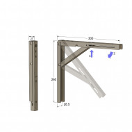 ΓΩΝΙΑ ΣΠΑΣΤΗ 30x26 100kg / ΓΚΡΙ ΜΕΤΑΛΛΙΚΟ