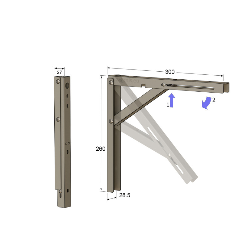 ΓΩΝΙΑ ΣΠΑΣΤΗ 30x26 100kg / ΓΚΡΙ ΜΕΤΑΛΛΙΚΟ