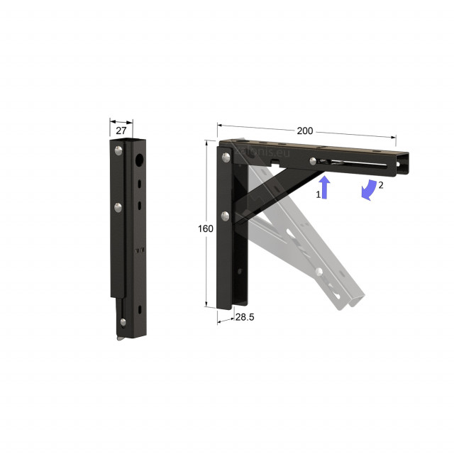 ΓΩΝΙΑ ΣΠΑΣΤΗ 20x16 100kg / ΜΑΥΡΟ