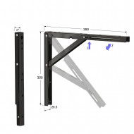 ΓΩΝΙΑ ΣΠΑΣΤΗ 40x30 100kg / ΜΑΥΡΟ