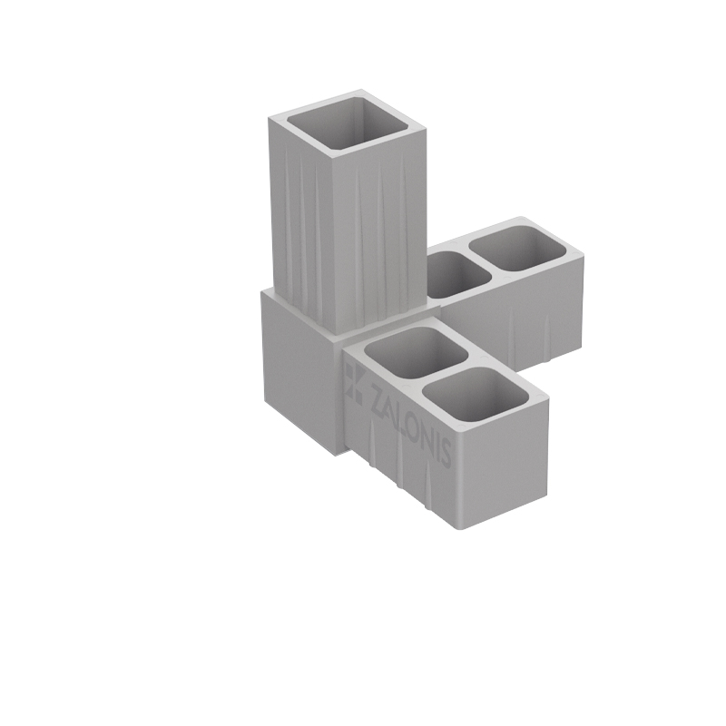 ΤΡΙΠΛΟΣ ΣΥΝΔΕΣΜΟΣ ΤΥΠΟΥ L 25x25 / ΓΚΡΙ